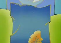 Tittel: Utsikt til fonn. Tresnitt 2021.